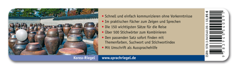 Korea-Riegel Rückseite